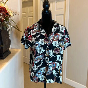 Vintage Big‎ Dogs Hawaiian Button Down Shirt